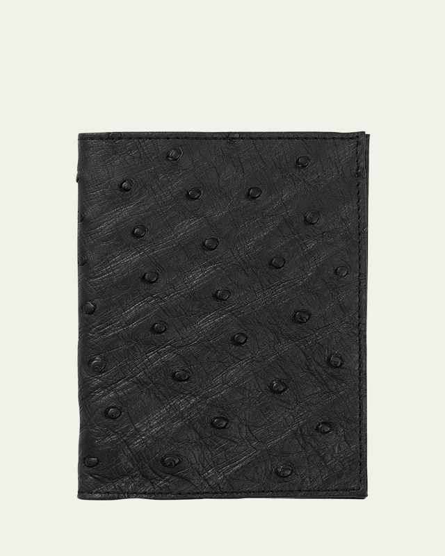 Ostrich Leather Passport Booklet